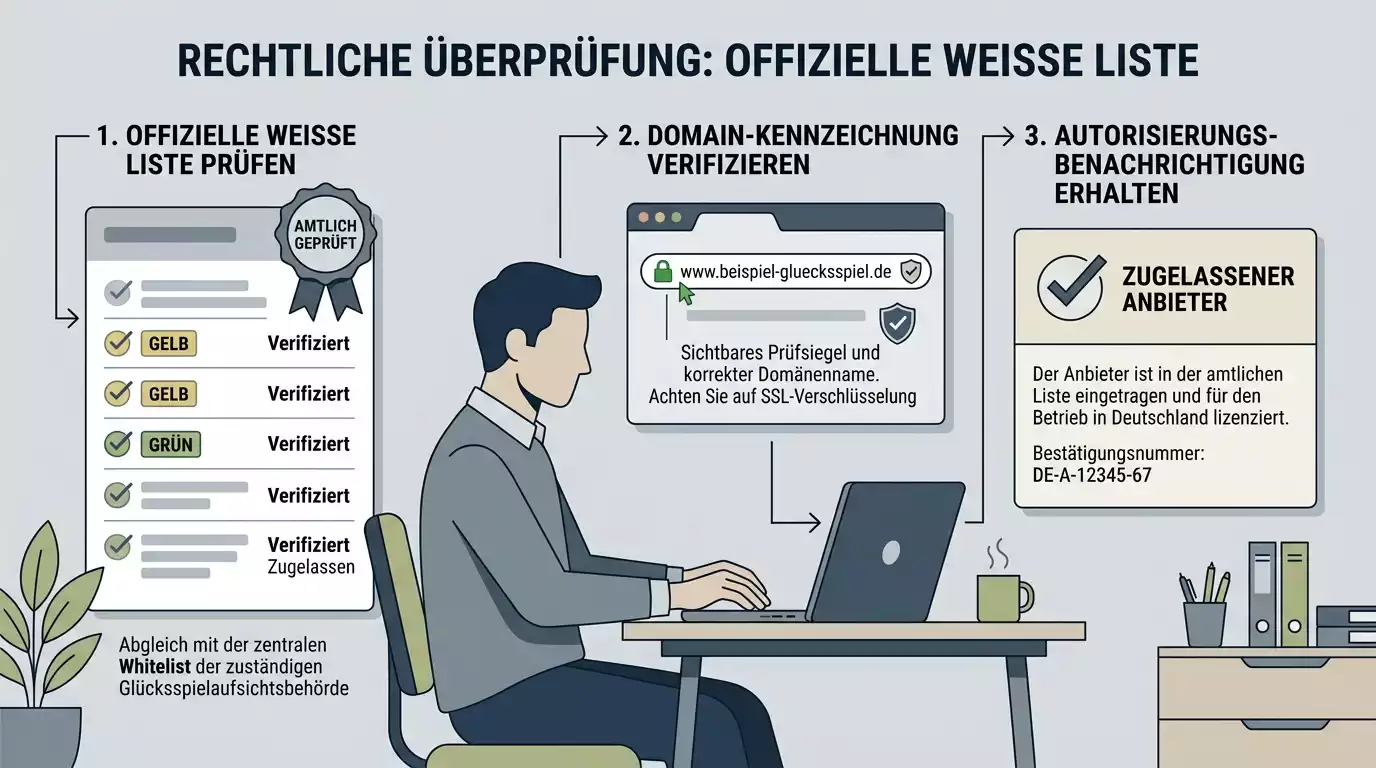 Geordnete Prüfschritte für Whitelist, Domain und Erlaubnis